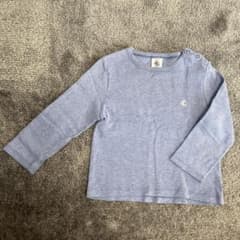PETIT BATEAU ライトブルー 長袖カットソー 24m/86cmのサムネイル