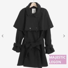 新品　タグ付き　マジェスティックレゴン　 ケープセット　ミディコート　アウターのサムネイル