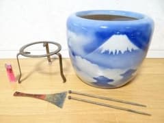 希少 アンティーク 富士山 富士柄 火鉢 蔵出し 骨董 昭和 レトロ 当時 