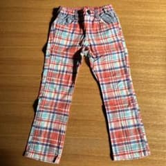 JUNK STORE チェック柄 ロングパンツ 110のサムネイル
