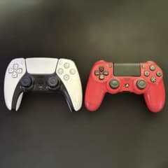 （全てジャンク品）PS5ワイヤレスコントローラー➕PS4ワイヤレスコントローラーのサムネイル