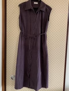 【ぱんだ。様 専用】マタニティ　チェックワンピース　春夏用のサムネイル