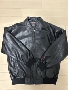 千葉雄喜・KOHH着用】FUBU フブ オールレザージャケット 刺繍 L 黒