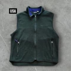90's patagonia USA製 クリーチャー フリースベスト Patagonia】90s USA製 フリースベスト 深緑#489 - メルカリ