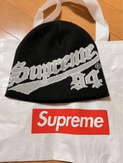 Supreme  New Era Script Beanie　黒のサムネイル