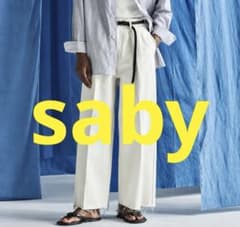 saby TUCK BAGGY ホワイト 21SS サイズ2 定価26,400円のサムネイル