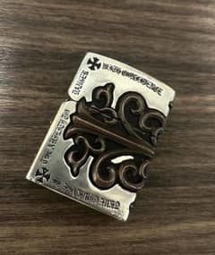 zippo ジッポー　フルメタルジャケット　オイルライター　アラベスク柄　クロスのサムネイル