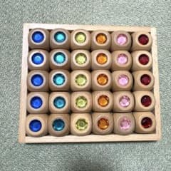 激レア】6面ジュエル 積み木 知育玩具 アトリエニキティキ 木の 