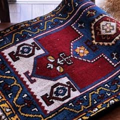 アフガン ヴィンテージラグ 123×63（タイマニ族）トライバル 手織り 絨毯 アフガン ヴィンテージラグ 123×63（タイマニ族）トライバル 手織り