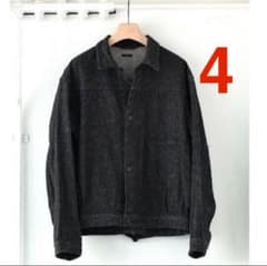 希少 COMOLI デニムジャケット BLACK ECRU サイズ4のサムネイル