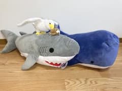 【美品】海の動物　動物　big ぬいぐるみ　お魚スクイーズ　等　５点　まとめ売りのサムネイル