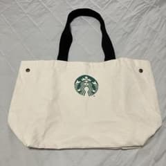 【値下げ中】新品未使用　スターバックスコーヒー　トートバッグ　スタバオフホワイトのサムネイル