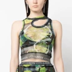 OTTOLINGER レモンプリント メッシュタンクトップ XS