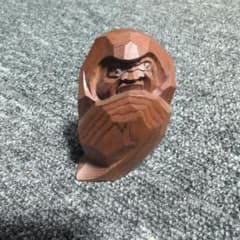 木製彫刻 多面体顔 - メルカリ