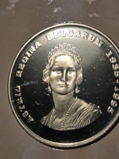 (稀少プルーフ)ベルギー王国　アストリッド女王　逝去60周年記念銀貨　1995 稀少プルーフ)ベルギー王国 アストリッド女王 逝去60周年記念銀貨 1995