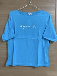 agnes b. ロゴ 半袖Tシャツ ライトブルー サイズ3のサムネイル