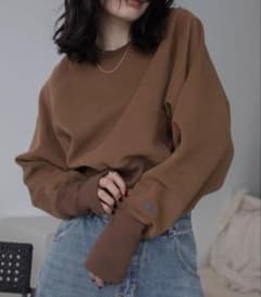 vacancy ロゴ刺繍ショート丈トレーナーのサムネイル