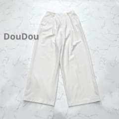 DouDou パンツ カシミヤタッチワイドパンツ アイボリー24AWのサムネイル