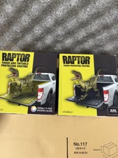 RAPTOR ラプターライナー ブラック•ティンタブル3.8L 2缶セット RAPTOR ラプターライナー ブラック•ティンタブル3.8L 2缶セット - メルカリ