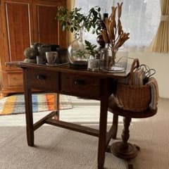 Alibaba様ご予約品・古道具・木製デスク Alibaba様ご予約品・古道具・木製デスク - メルカリ