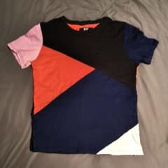 RAF BY RAF SIMONS 컬러 블록 티셔츠 M