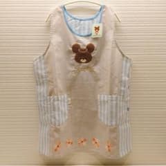 新品　エプロン　くまのがっこう　ジャッキー　サガラ刺繍のサムネイル
