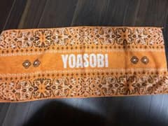 YOASOBI 電光石火 ペイズリー柄 フェイスタオル オレンジのサムネイル