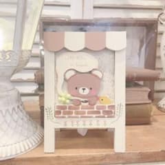 クマちゃんミニボード♡ トールペイント　ナチュラル雑貨のサムネイル