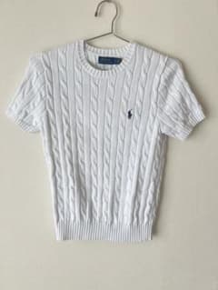 POLO RALPH LAUREN ケーブル ニット 半袖 QRタグ Sのサムネイル