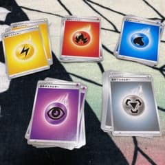 ポケモンカード　基本エネルギー　5種各15枚セット　かみなり　ちょう　はがねのサムネイル
