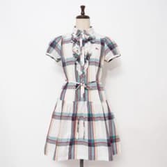 バーバリーブルーレーベル チェック柄シャツワンピース サイズ36*GD748