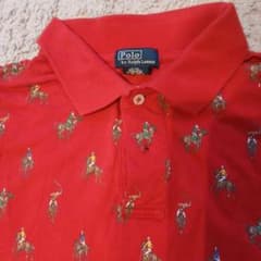 Polo by Ralph Lauren 総柄ポロシャツ レッド 20才のサムネイル