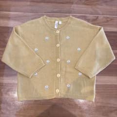 ★Samansa Mos2 Lagom★ 花刺繍 マスタード カーディガン Sのサムネイル
