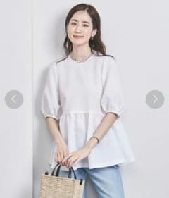 UNITED ARROWS AIRY＊ジャカード5SLペプラム ブラウス36 - メルカリ