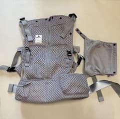 美品］べべスワンbebe swan メッシュ抱っこ紐 シルバーグレー - メルカリ