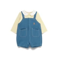 branshes サロペットドッキング風長袖カバーオール 80cm 綿100％のサムネイル