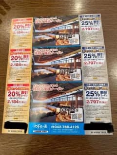 東京・湯河原温泉　万葉の湯 (町田館) 割引券3枚のサムネイル