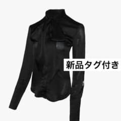 theredthread S satin bow tie blouse - メルカリ