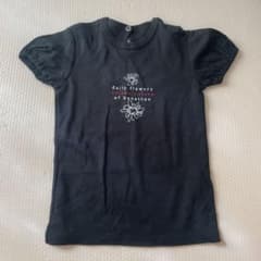 benetton ブラック 花柄 Tシャツ　パフスリーブのサムネイル