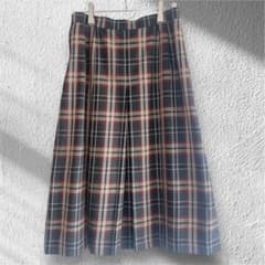 極美品✨DAKS ダックス 【L】ハウスチェック ウールスカート プリーツのサムネイル