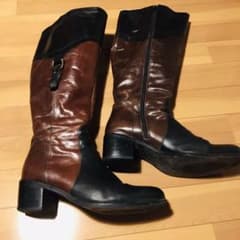 ロングブーツ 黒茶色　大きいサイズのサムネイル