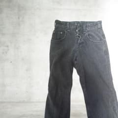 ZARA ストライプ柄 ブラックデニムパンツ EUR34のサムネイル