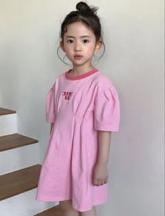 パフスリーブ ワンピース キッズのサムネイル