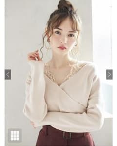 grl レースドッキングカシュクールニットトップスのサムネイル