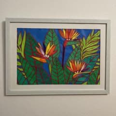 切り絵「ストレチア(極楽鳥花)」のサムネイル