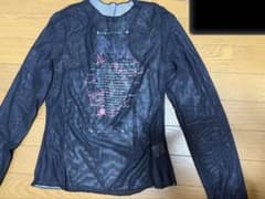 【未使用】長袖 メッシュ トップス ブラック Lのサムネイル