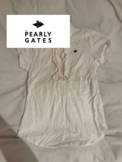 PEARLY GATES レディース ゴルフ ポロシャツ フリル ホワイトのサムネイル