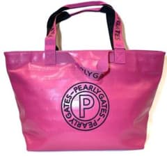 定価3.9万】PEARLY GATES サークルロゴロッカーバッグ ピンク - メルカリ