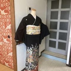 黒留袖+帯セット(Mサイズ) - メルカリ