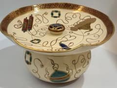 茶道具 色絵宝尽文砂金袋水指 橋本城岳造 水指 共箱 - メルカリ